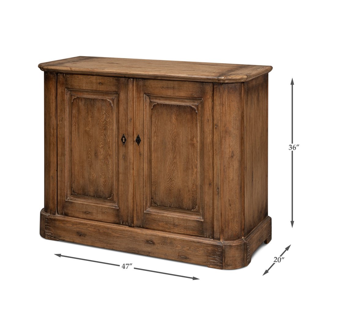 Reclaimed Pine Provincial Side Cabinet - English Georgian America