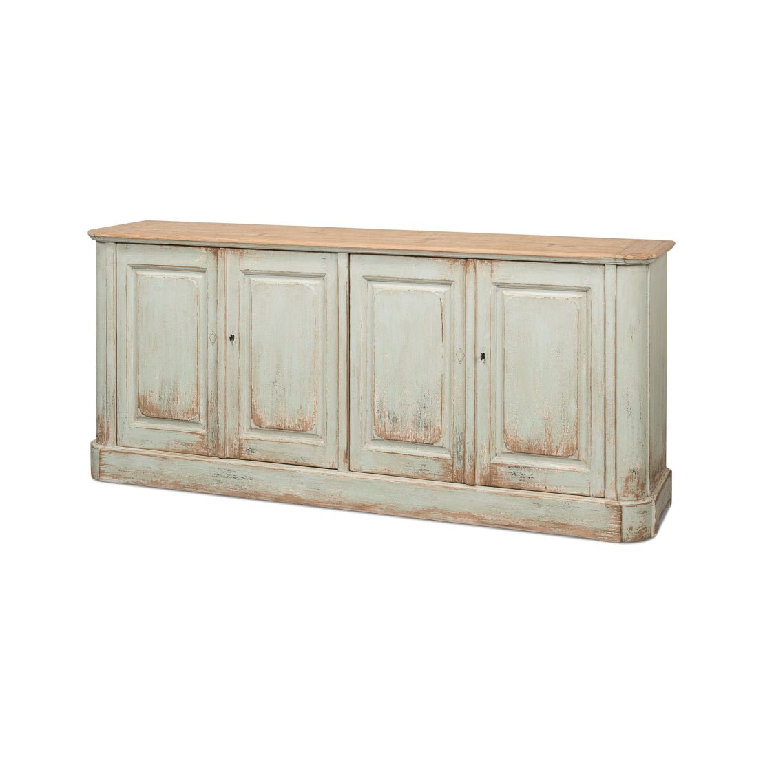 Reclaimed Pine Sage Buffet Sideboard - English Georgian America