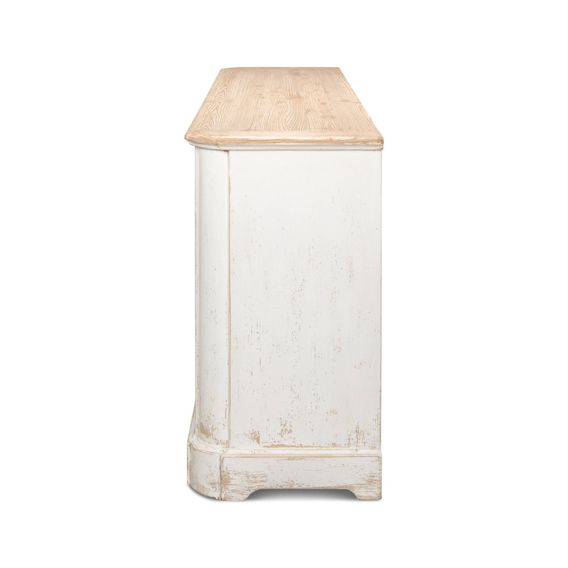 Reclaimed Pine White Buffet Sideboard - English Georgian America