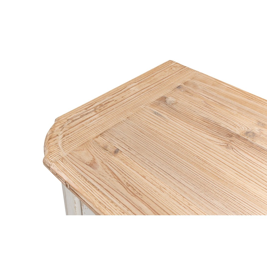 Reclaimed Pine White Buffet Sideboard - English Georgian America