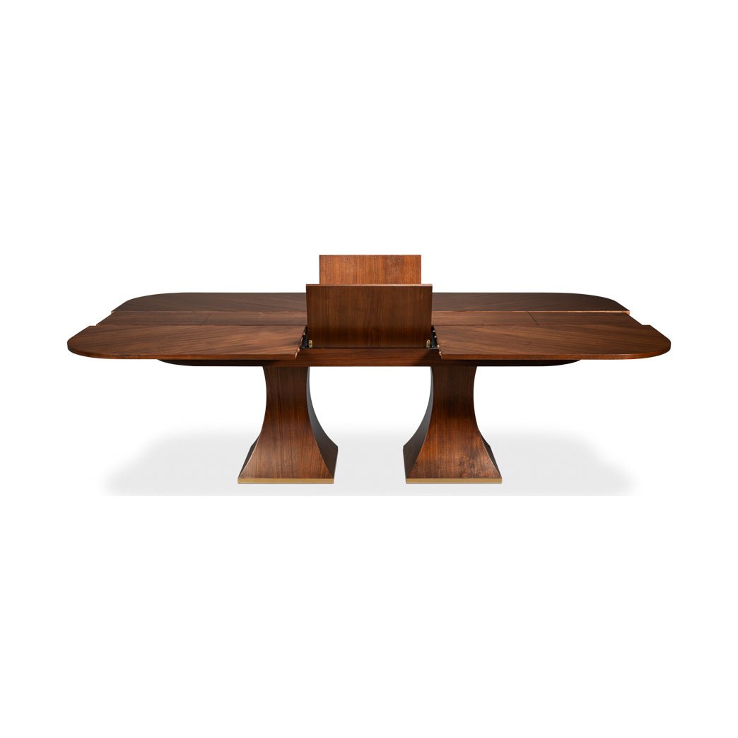 Rectangular Walnut Jupe Dining Table - English Georgian America