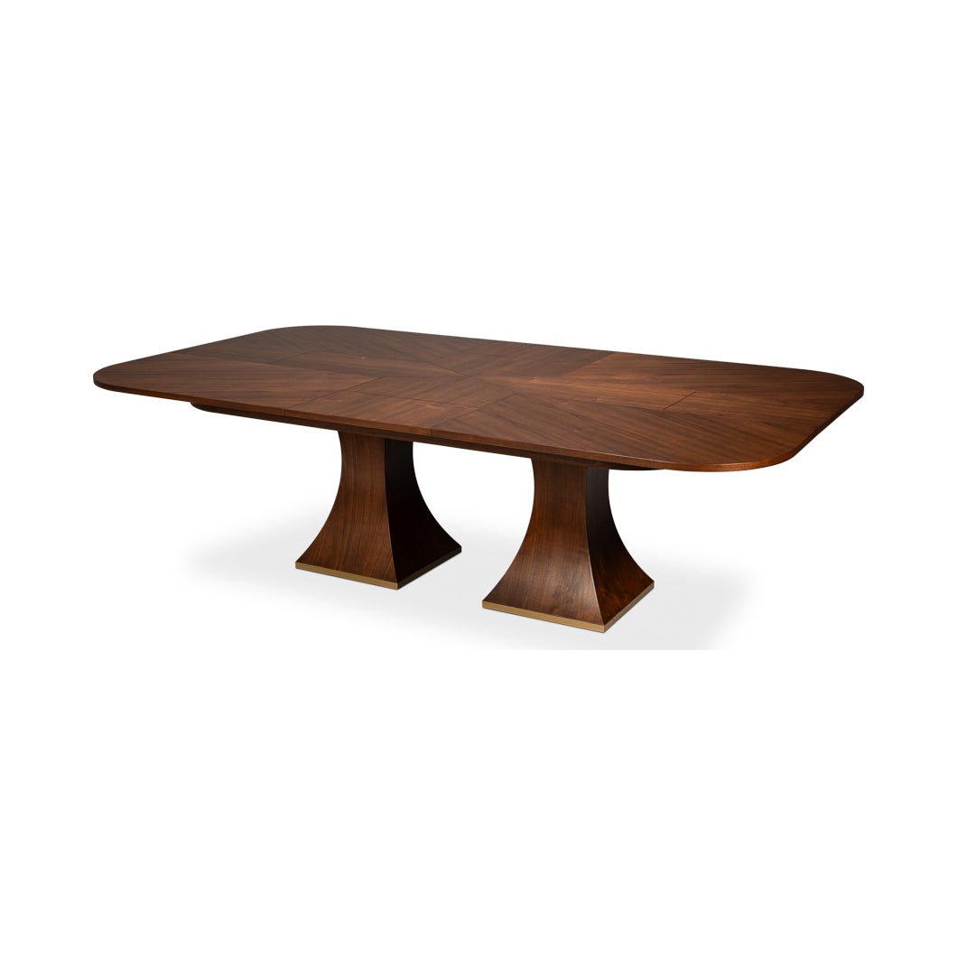 Rectangular Walnut Jupe Dining Table - English Georgian America