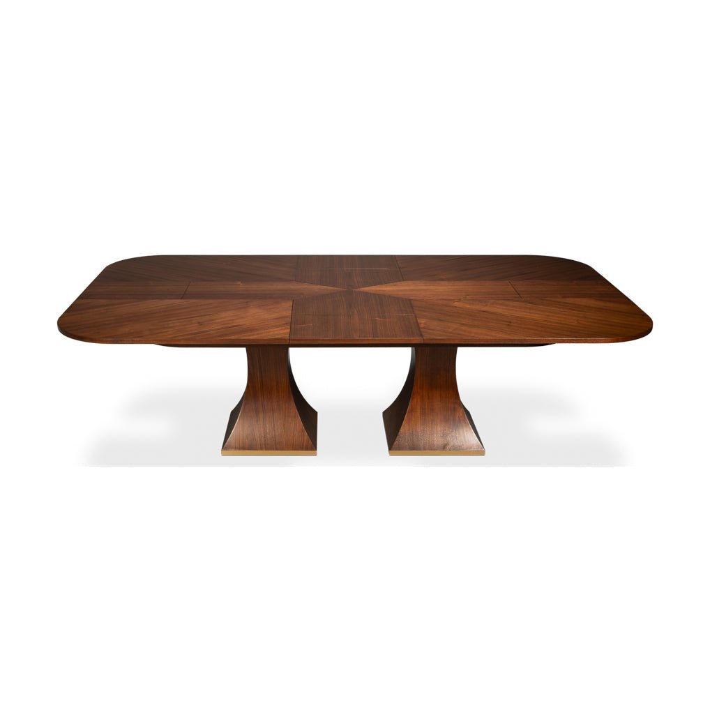 Rectangular Walnut Jupe Dining Table - English Georgian America