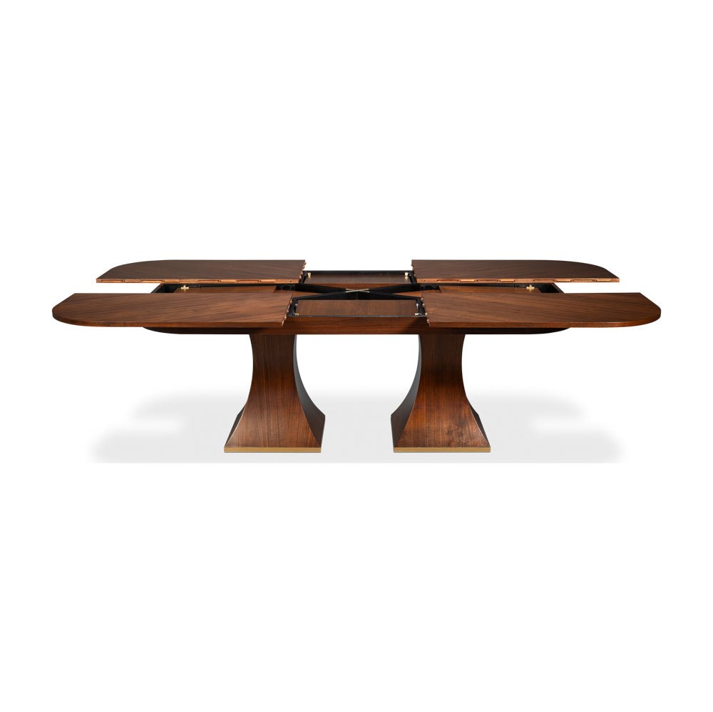 Rectangular Walnut Jupe Dining Table - English Georgian America
