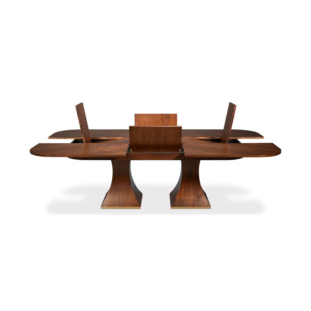 Rectangular Walnut Jupe Dining Table - English Georgian America