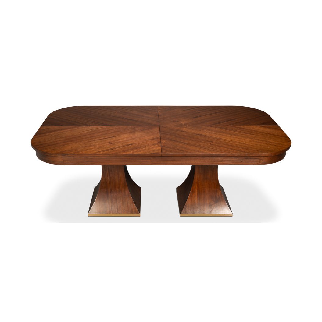 Rectangular Walnut Jupe Dining Table - English Georgian America