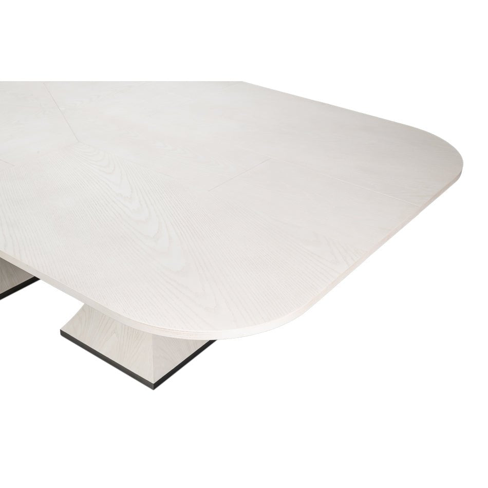 Rectangular White Jupe Dining Table - English Georgian America