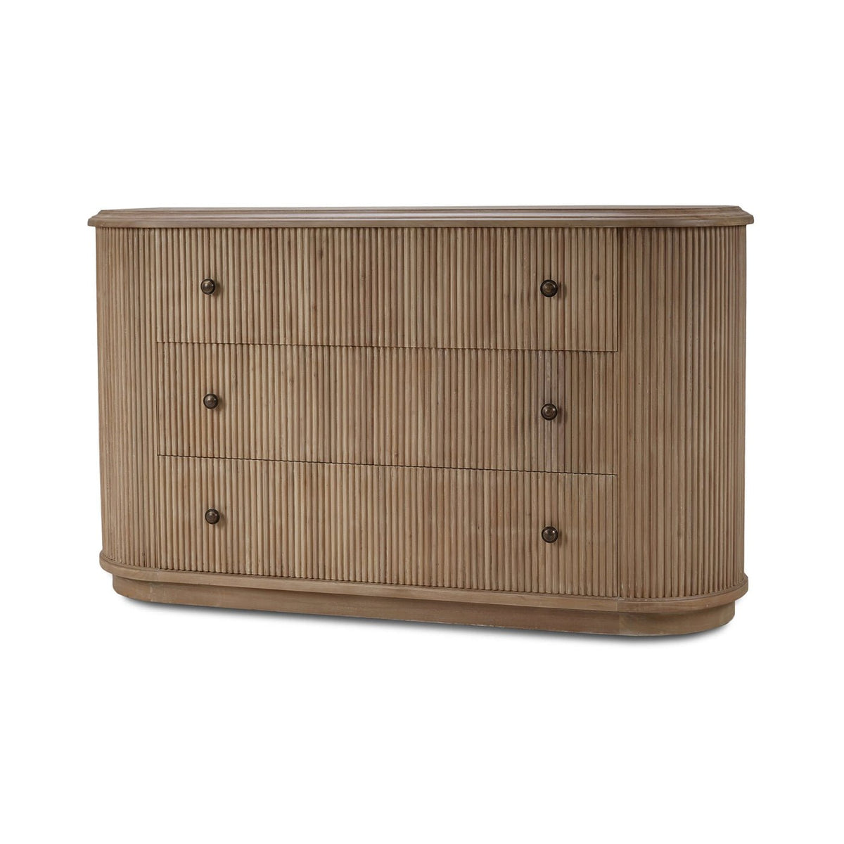 Reeded Mahogany Oval Dresser - English Georgian America