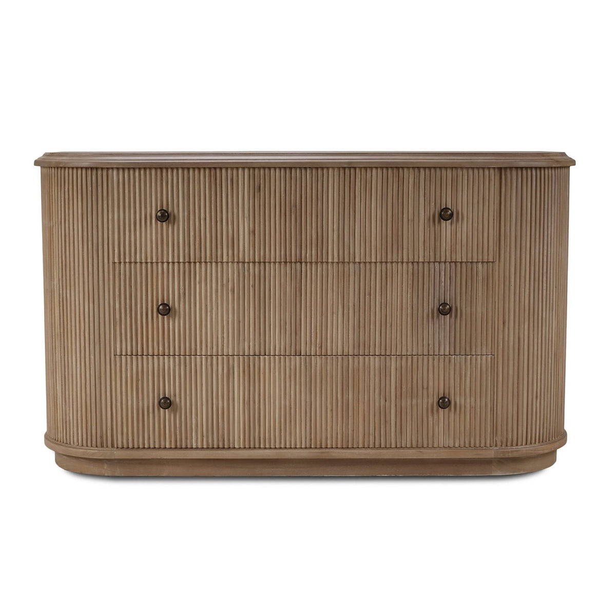 Reeded Mahogany Oval Dresser - English Georgian America