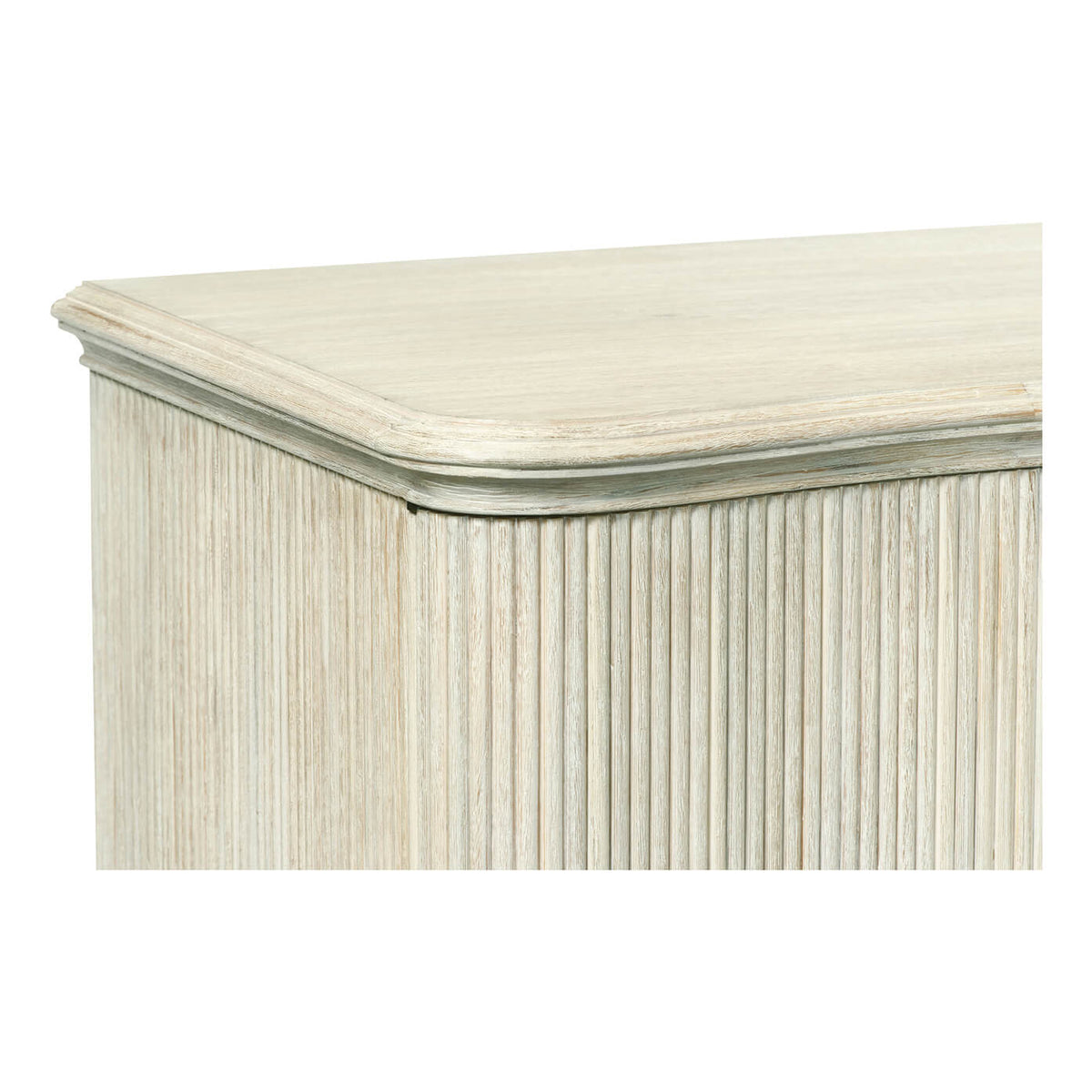 Reeded White Washed Cabinet - English Georgian America