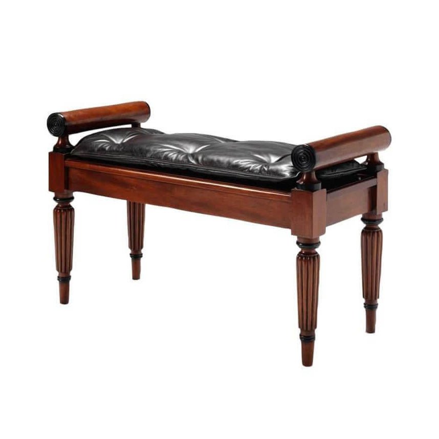 Regency Bench with Bolsters - English Georgian America