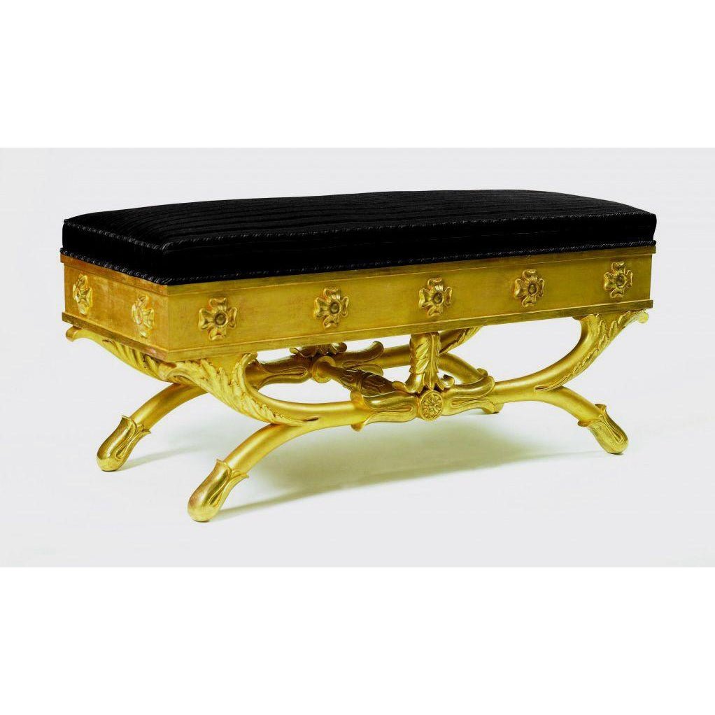 Regency Curule Window Seat - English Georgian America