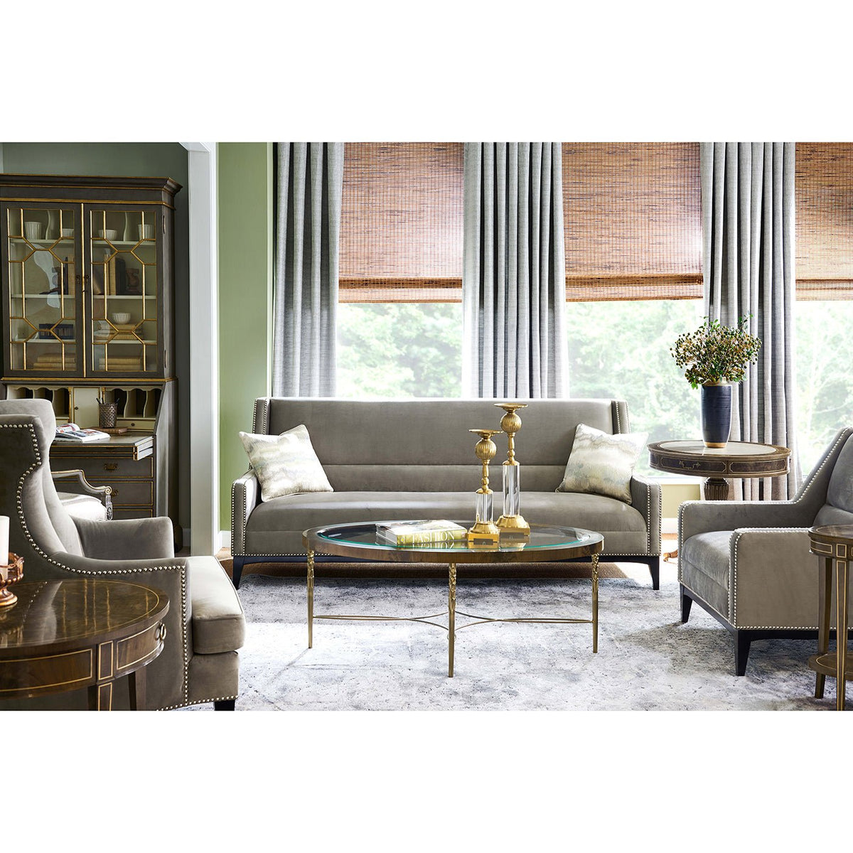 Regency Drum End Table - English Georgian America