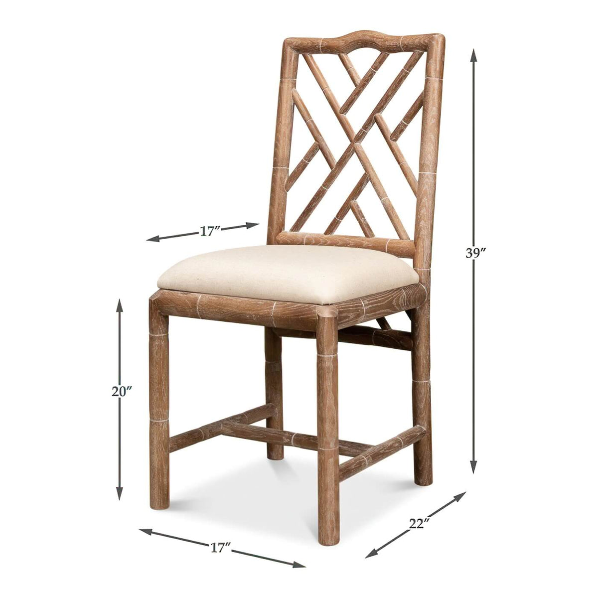 Regency Faux Bamboo Side Chair - English Georgian America