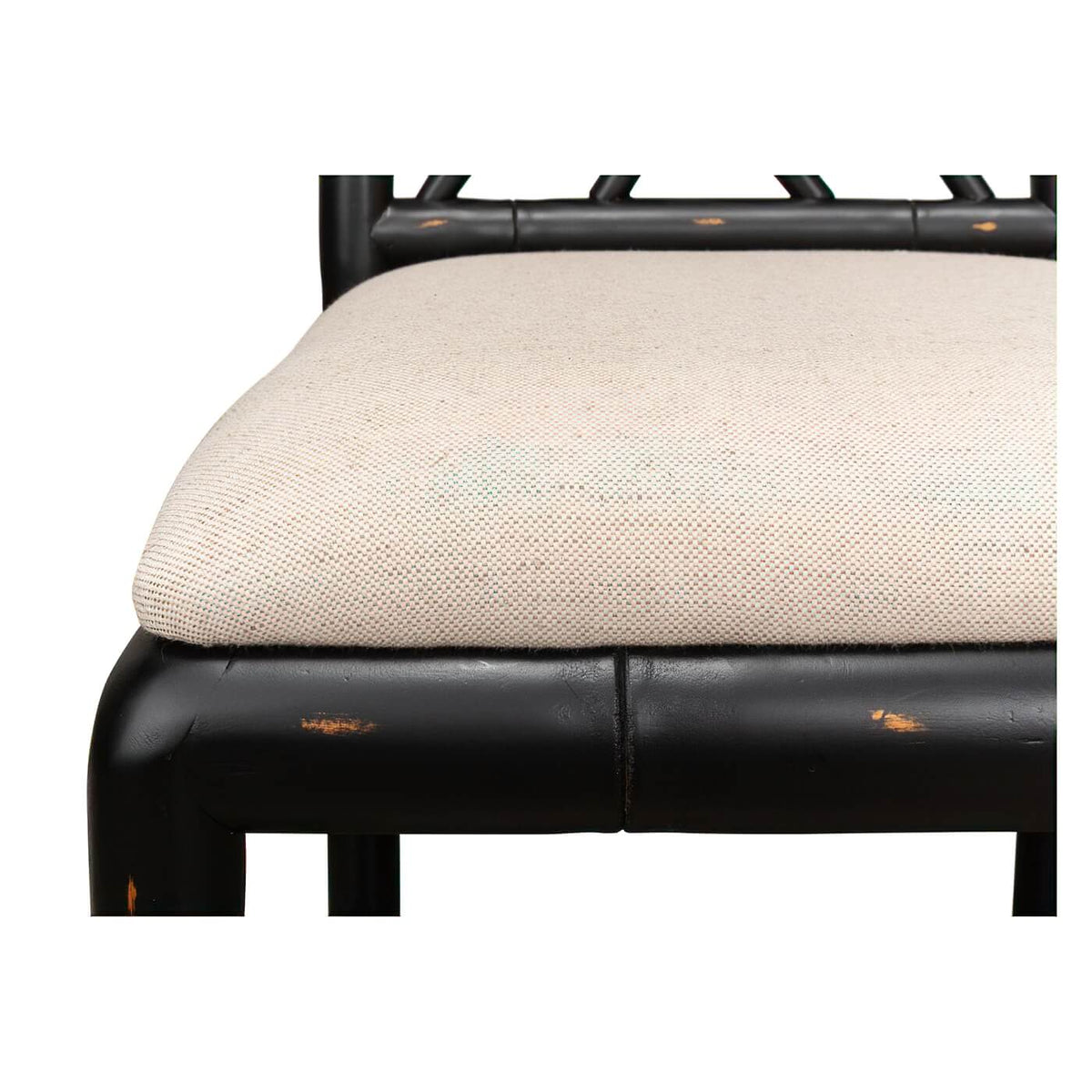 Regency Faux Bamboo Side Chair - Black Finish - English Georgian America