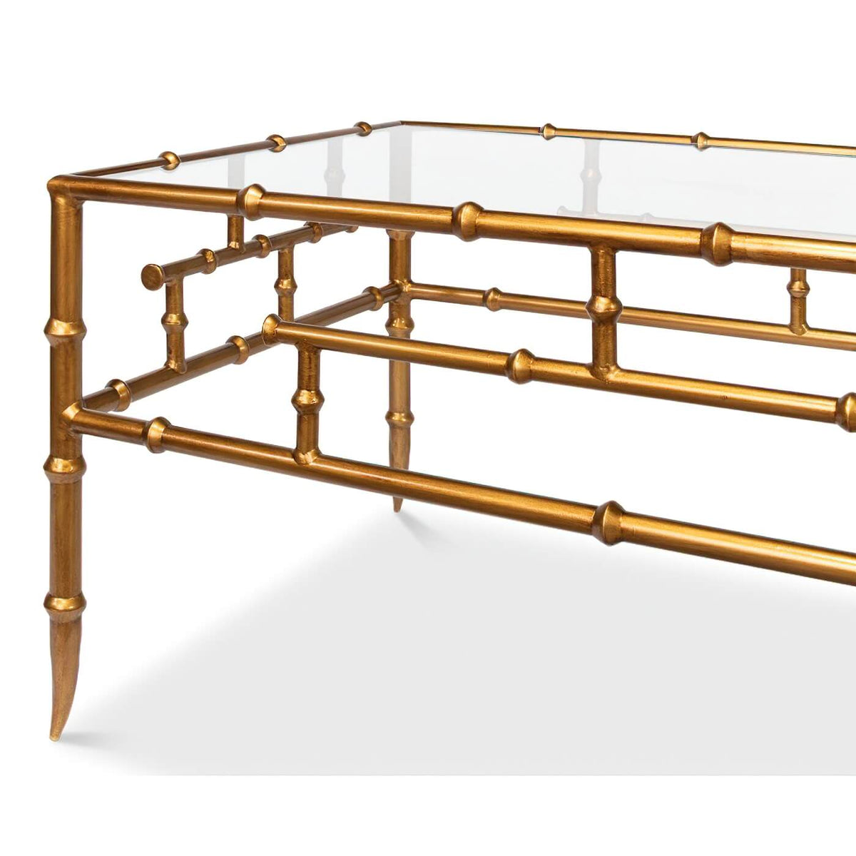 Regency Gilt Bamboo Coffee Table - English Georgian America