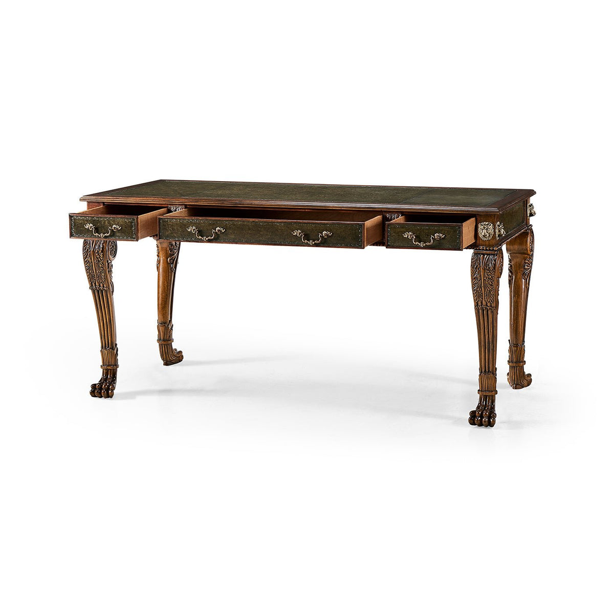 Regency Leather Top Desk - English Georgian America