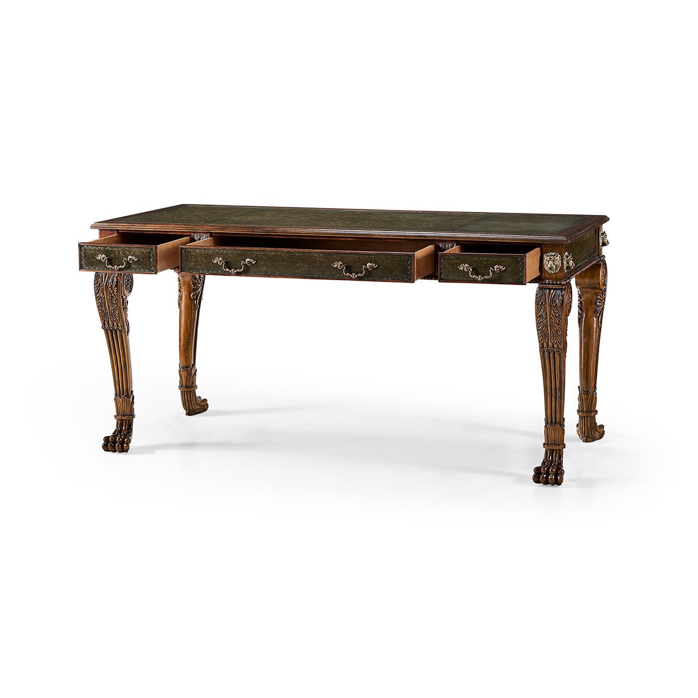 Regency Leather Top Desk - English Georgian America