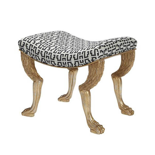 Regency Lion Paw Foot Stool - English Georgian America