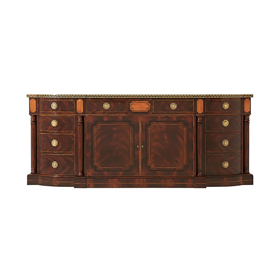 Regency Mahogany Credenza - English Georgian America
