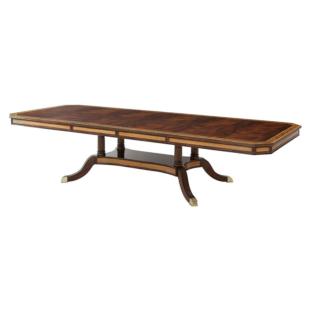 Regency Mahogany Extension Dining Table - English Georgian America