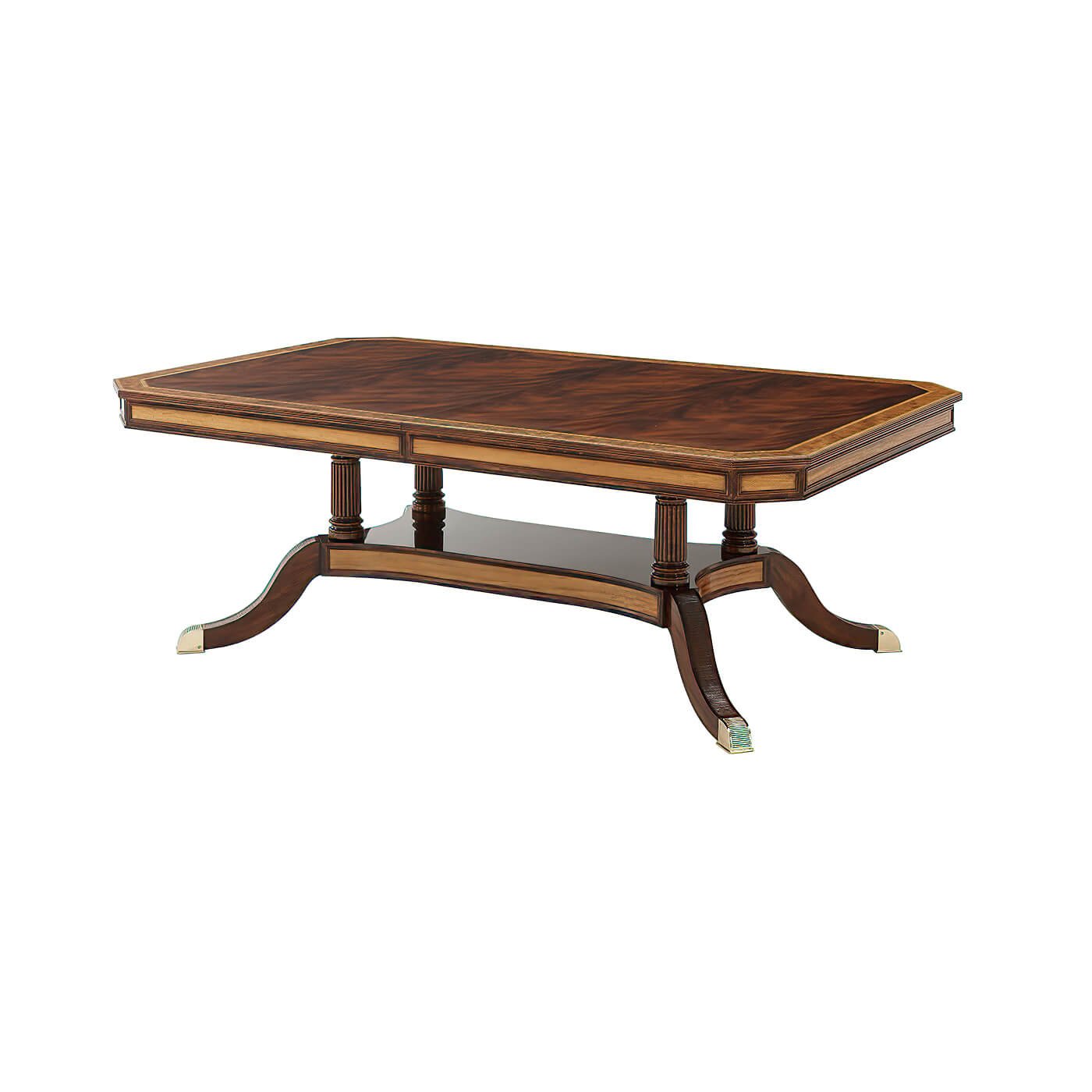 Regency Mahogany Extension Dining Table - English Georgian America