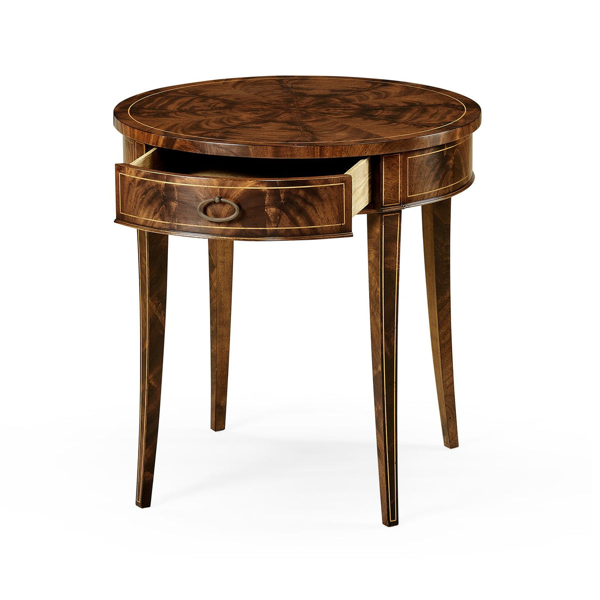 Regency Mahogany Round End Table - English Georgian America