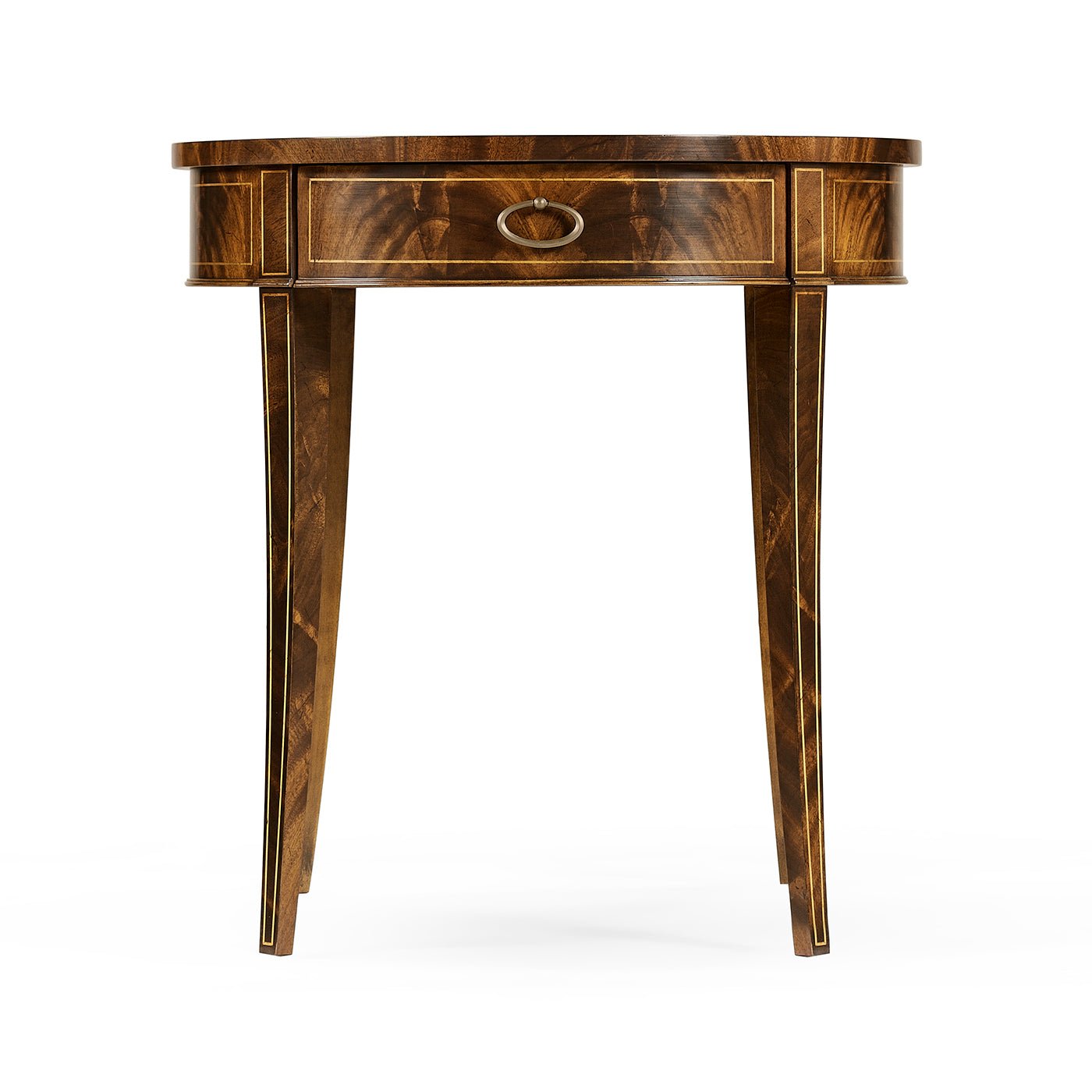 Regency Mahogany Round End Table - English Georgian America