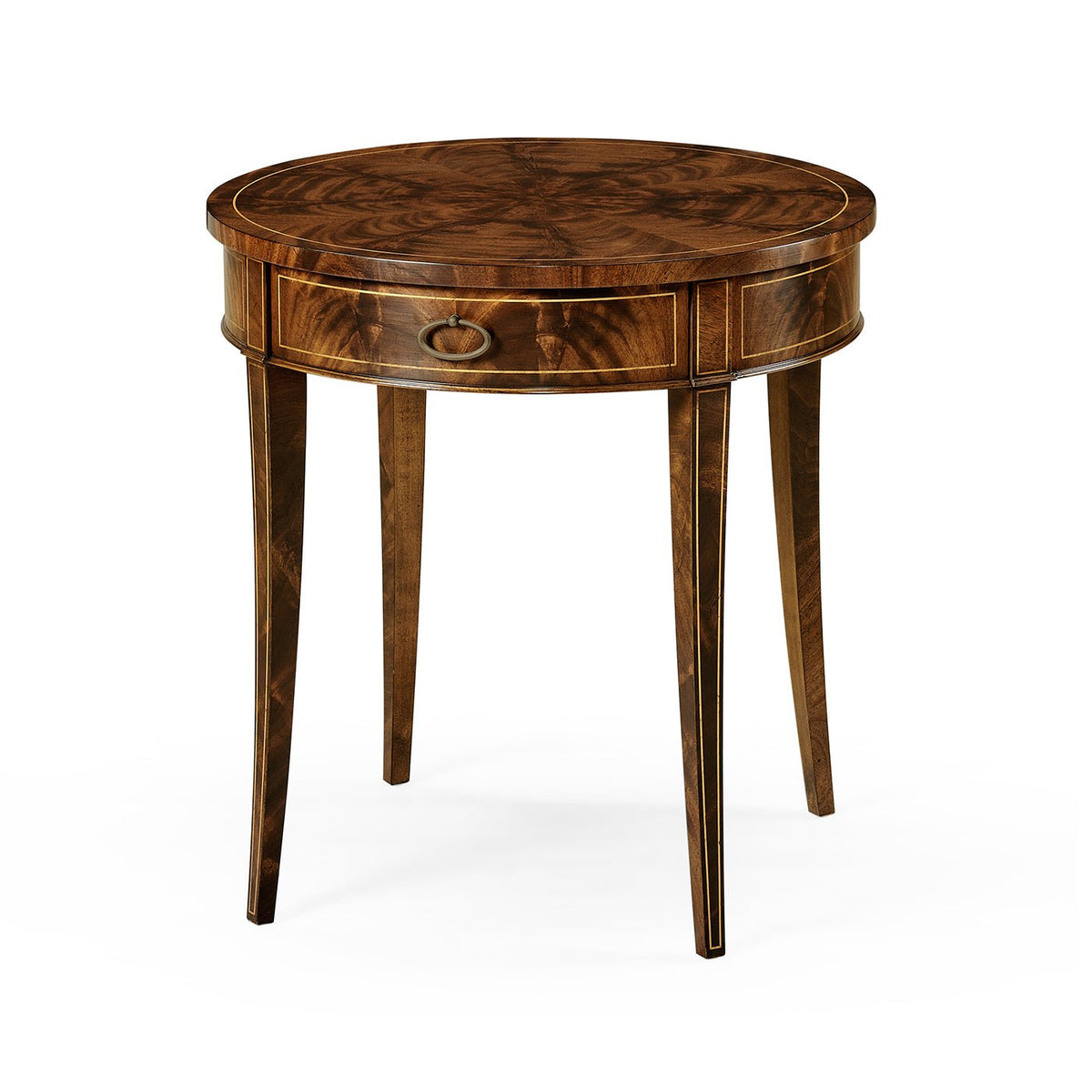 Regency Mahogany Round End Table - English Georgian America