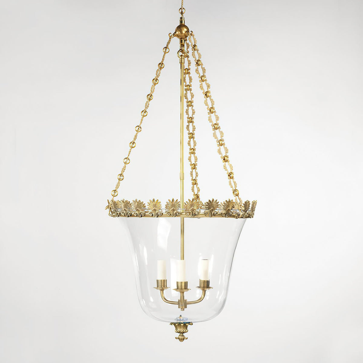 Regency Palmette Cloche Lantern - Brass - English Georgian America