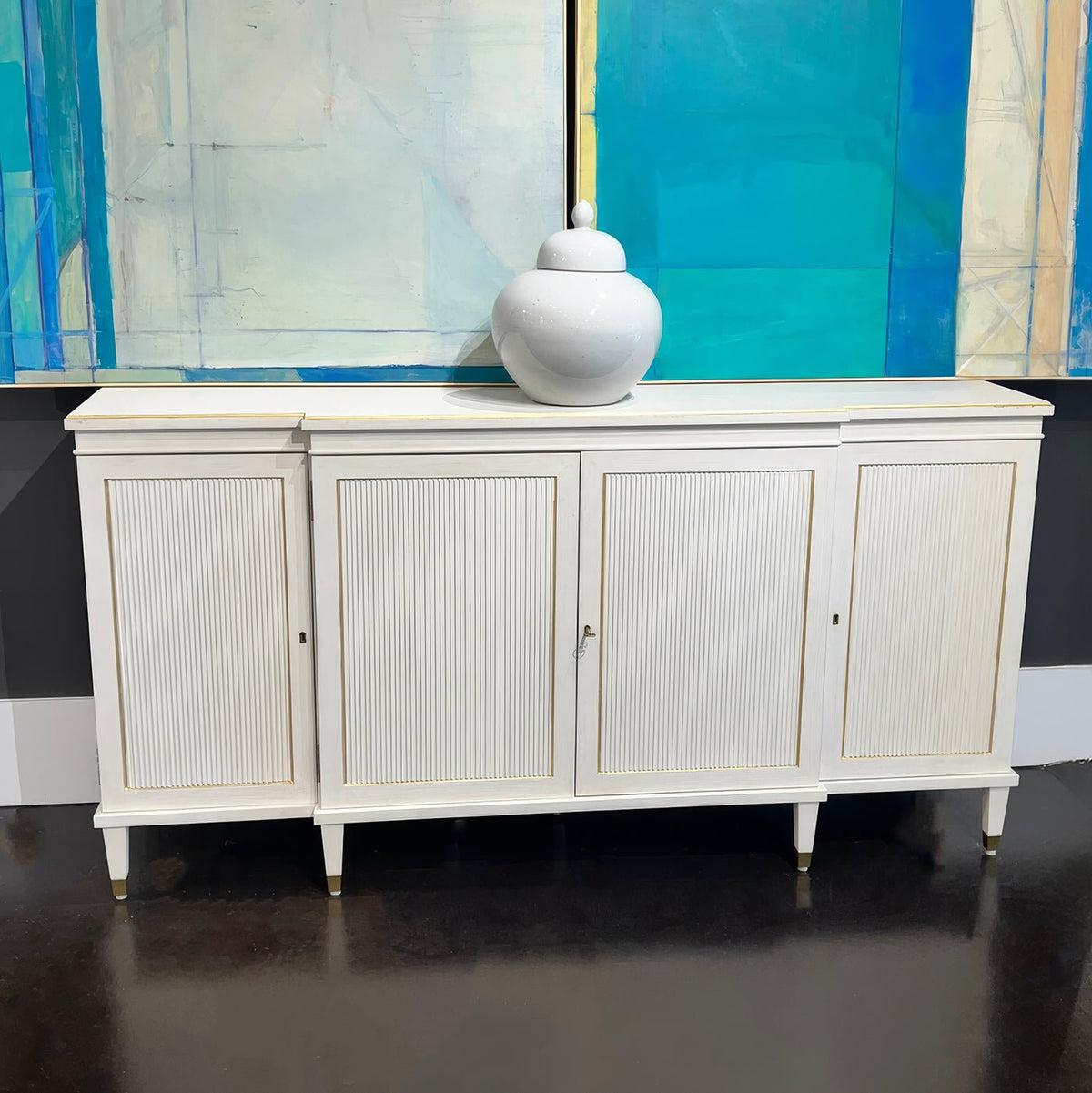 Regency Parcel Gilt Credenza - English Georgian America