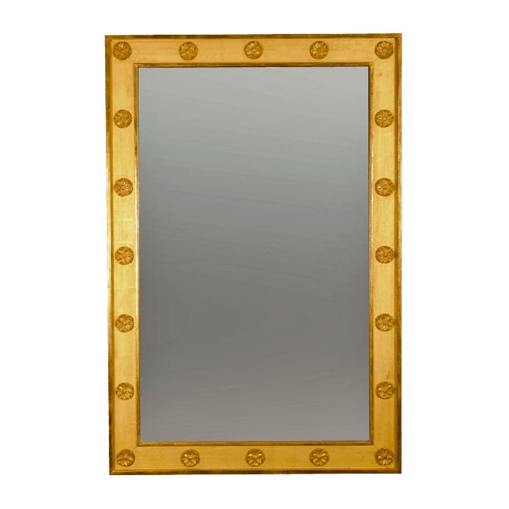 Regency Pier Glass Decorated with Flowers - English Georgian America