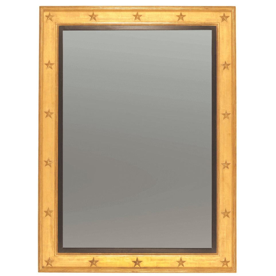 Regency Pier Mirror with Star Decoration - English Georgian America