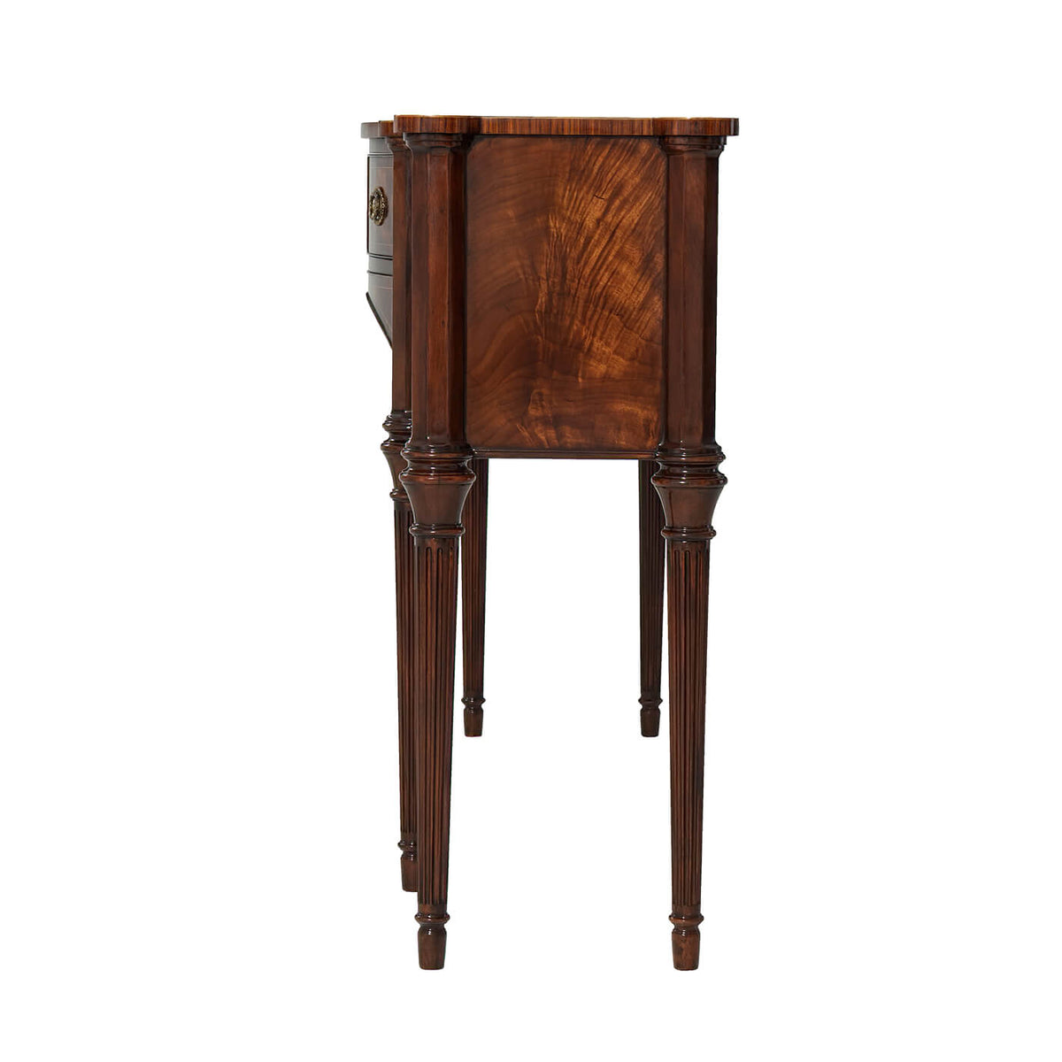 Regency Serpentine Mahogany Sideboard - English Georgian America