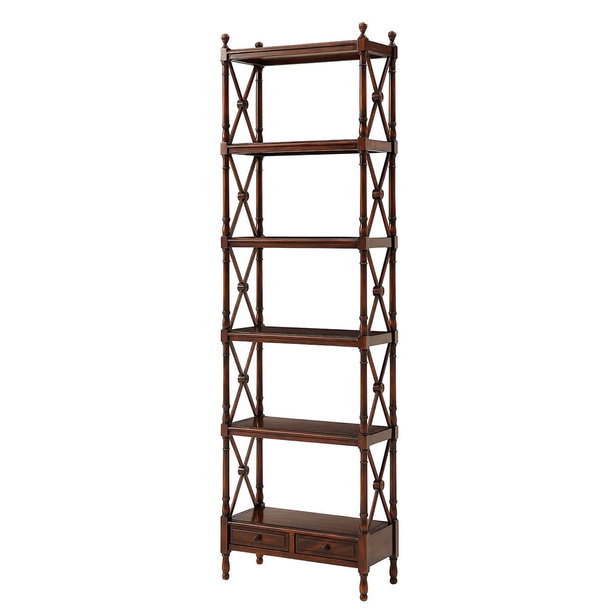 Regency Six Tier Etagere Bookcase - English Georgian America