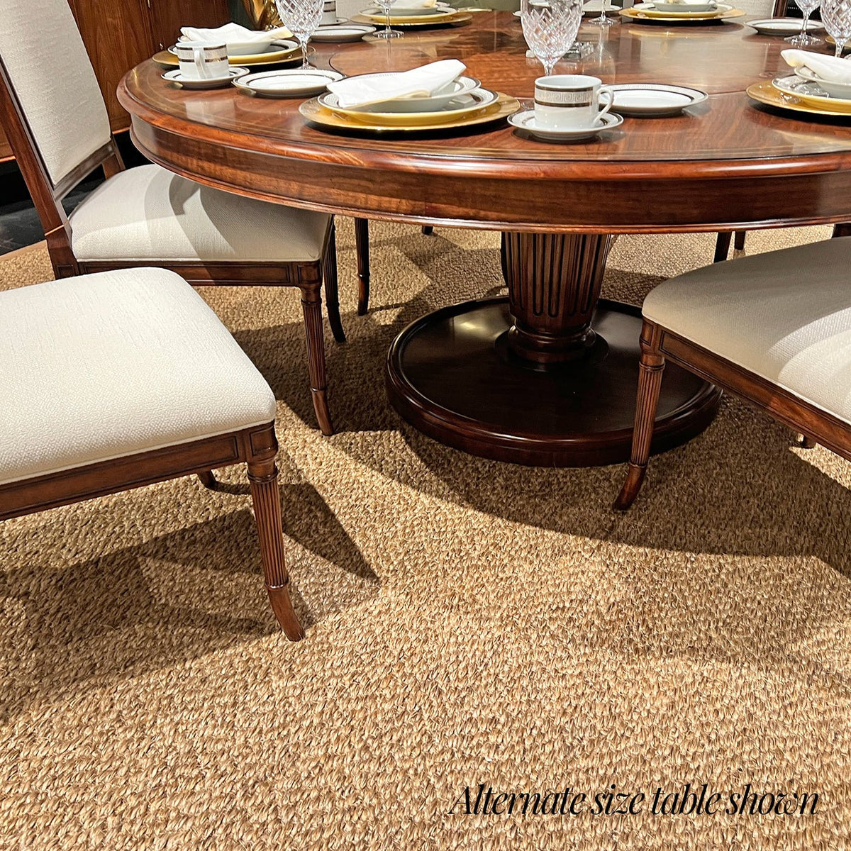 Regency Style 60 Inch Round Dining Table - English Georgian America