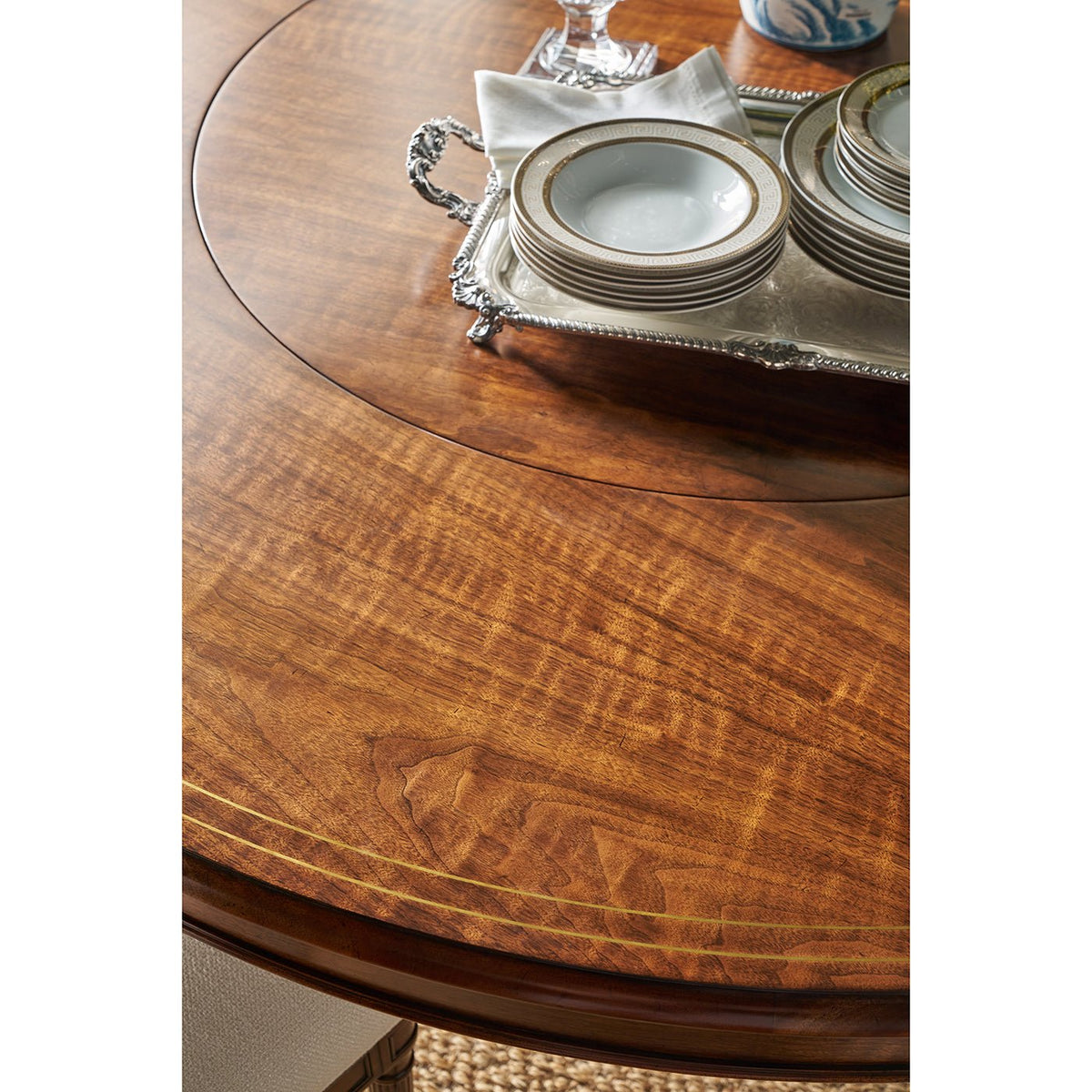 Regency Style 72 Inch Round Dining Table - English Georgian America