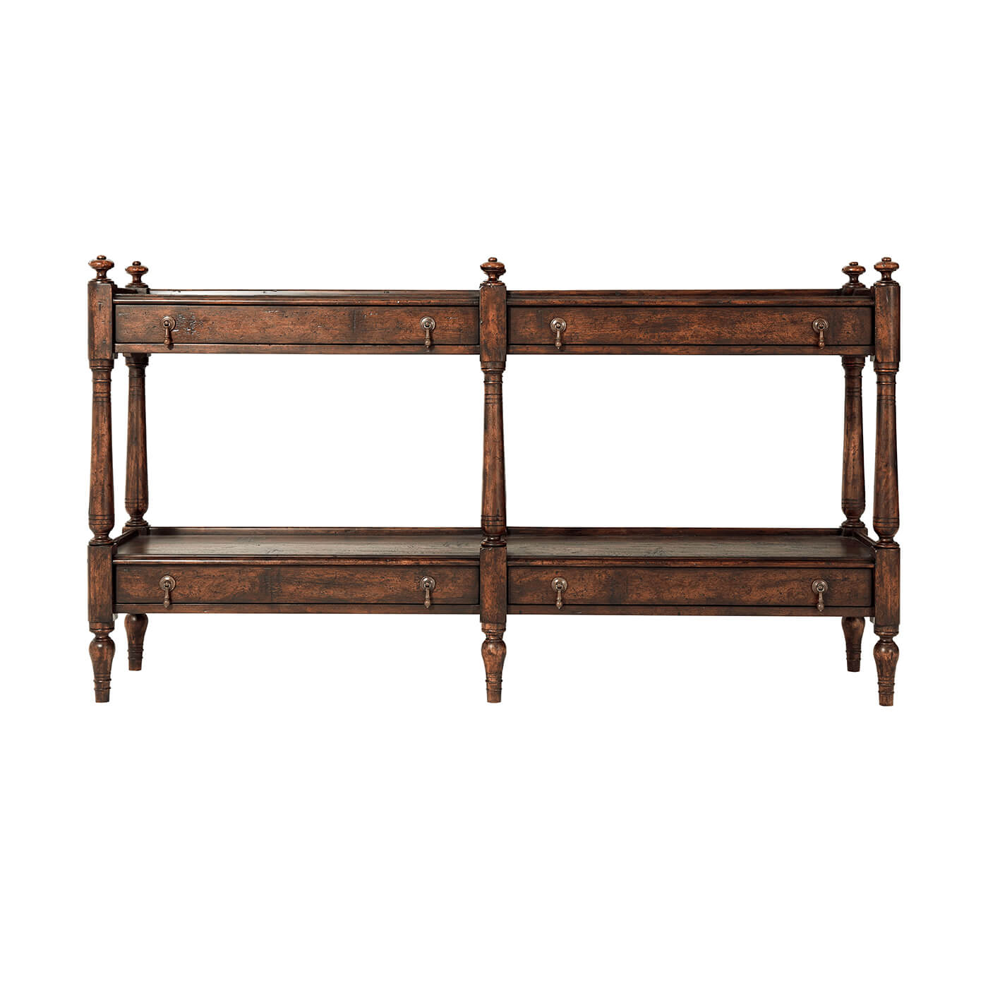 Regency Style Antiqued Console Table - English Georgian America