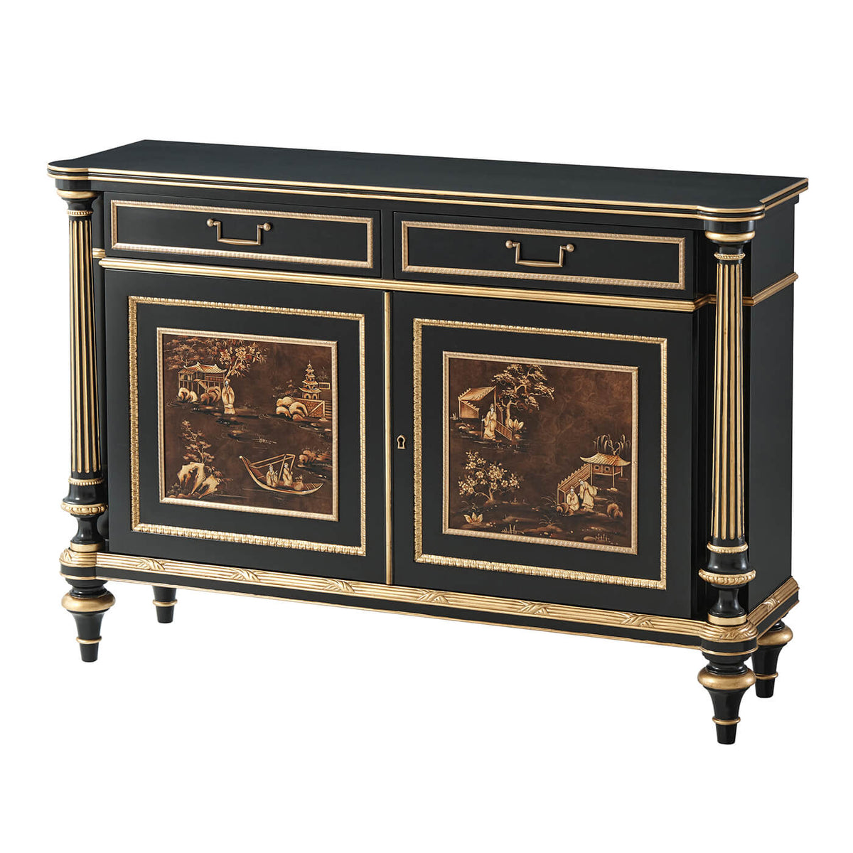 Regency Style Chinoiserie Cabinet - English Georgian America