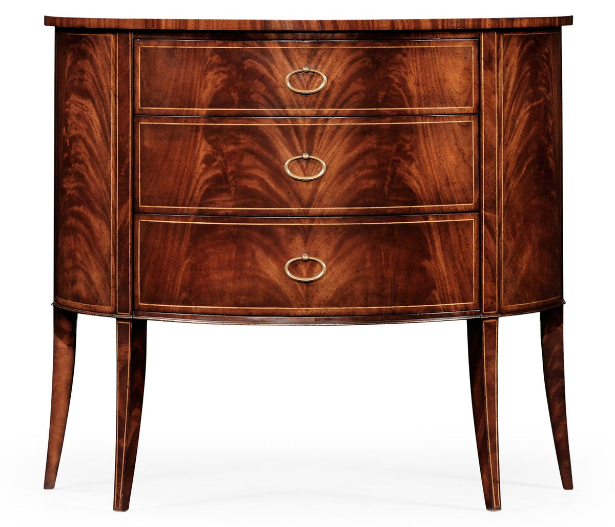 Regency Style Demilune Chest of Drawers - English Georgian America
