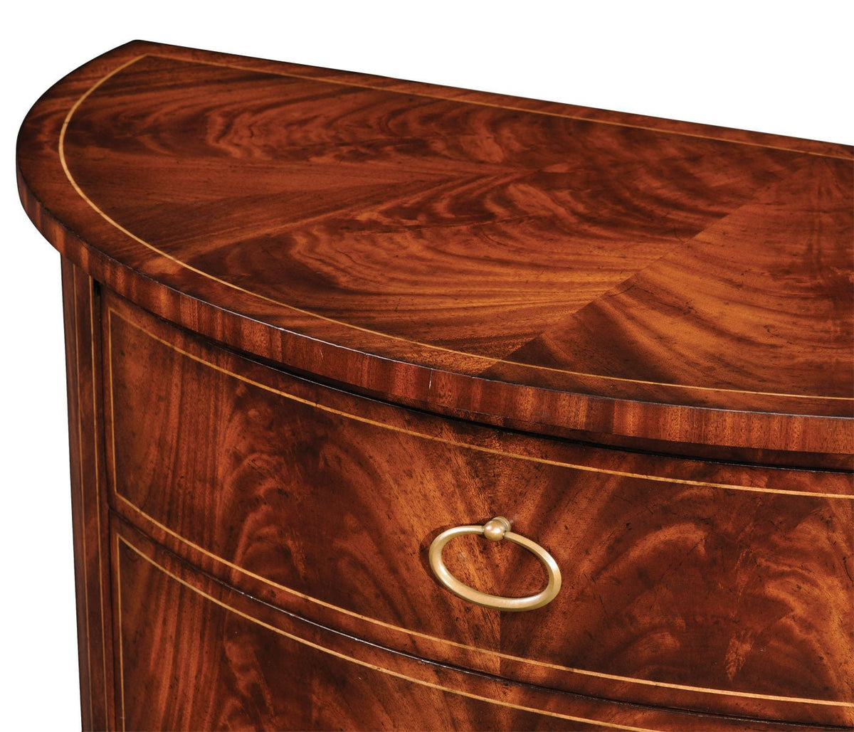 Regency Style Demilune Chest of Drawers - English Georgian America