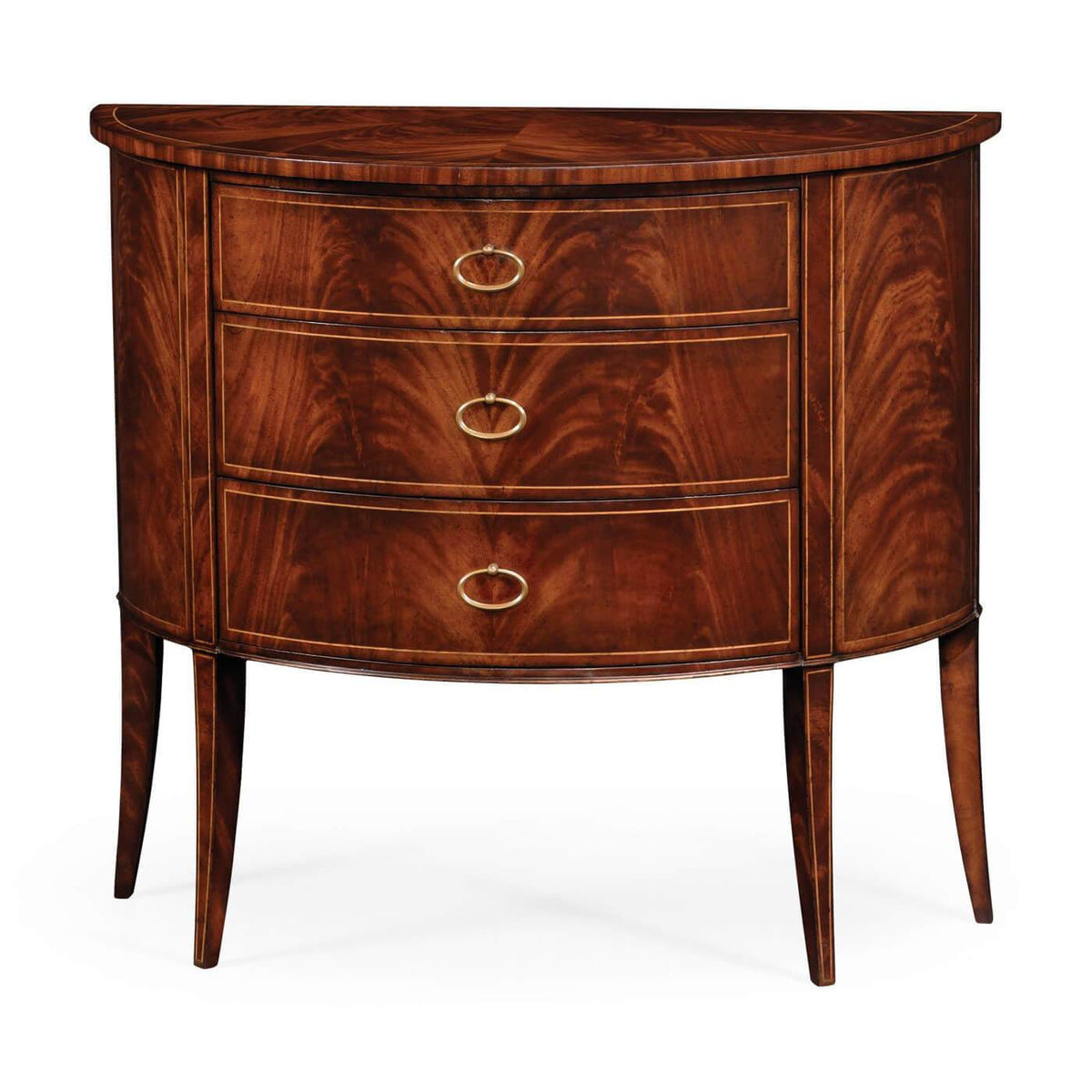 Regency Style Demilune Chest of Drawers - English Georgian America