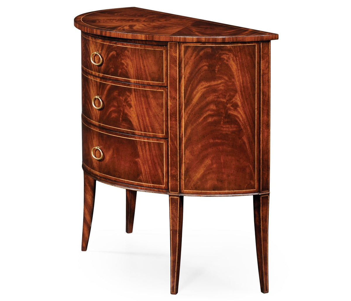 Regency Style Demilune Chest of Drawers - English Georgian America