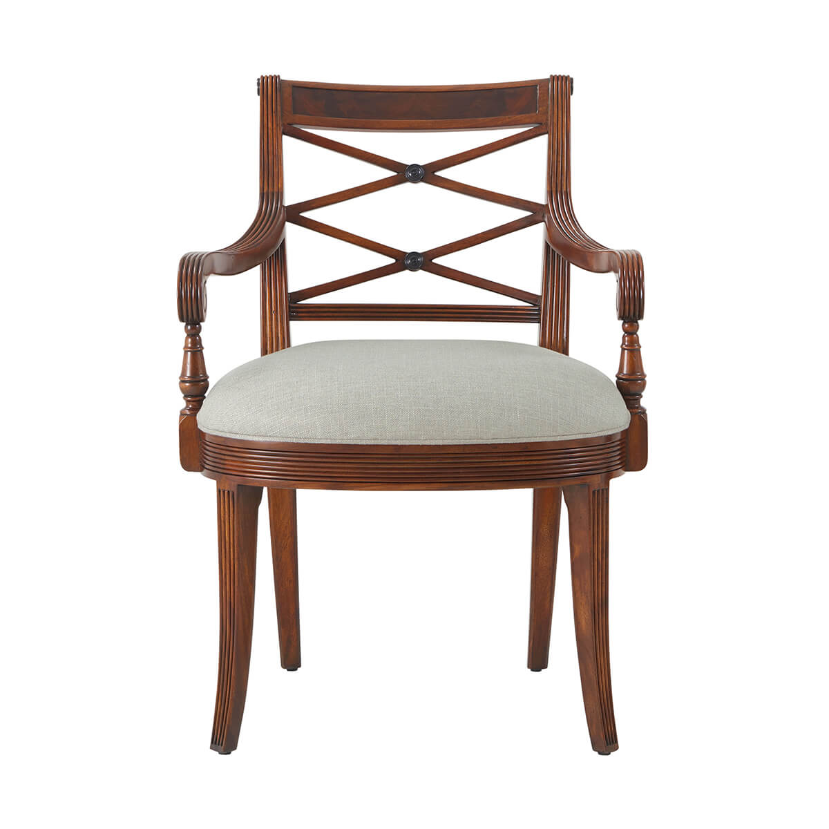 Regency Style Mahogany Armchair - English Georgian America