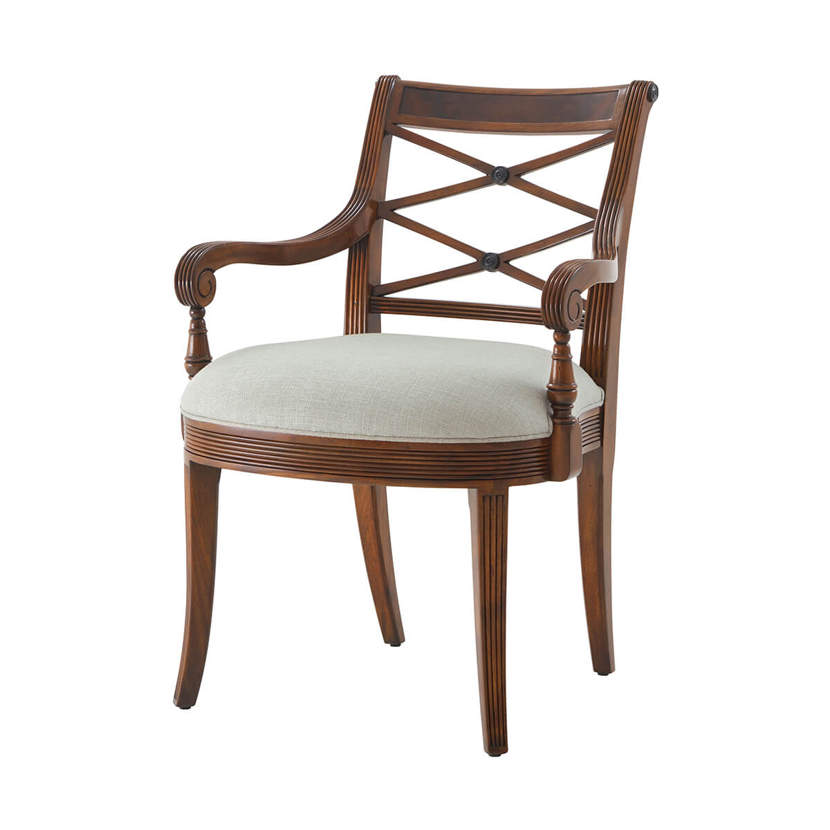 Regency Style Mahogany Armchair - English Georgian America