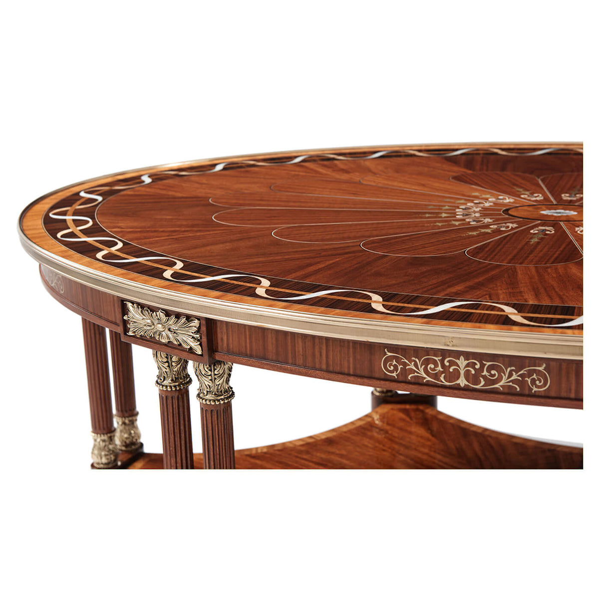 Regency Style Oval Coffee Table - English Georgian America