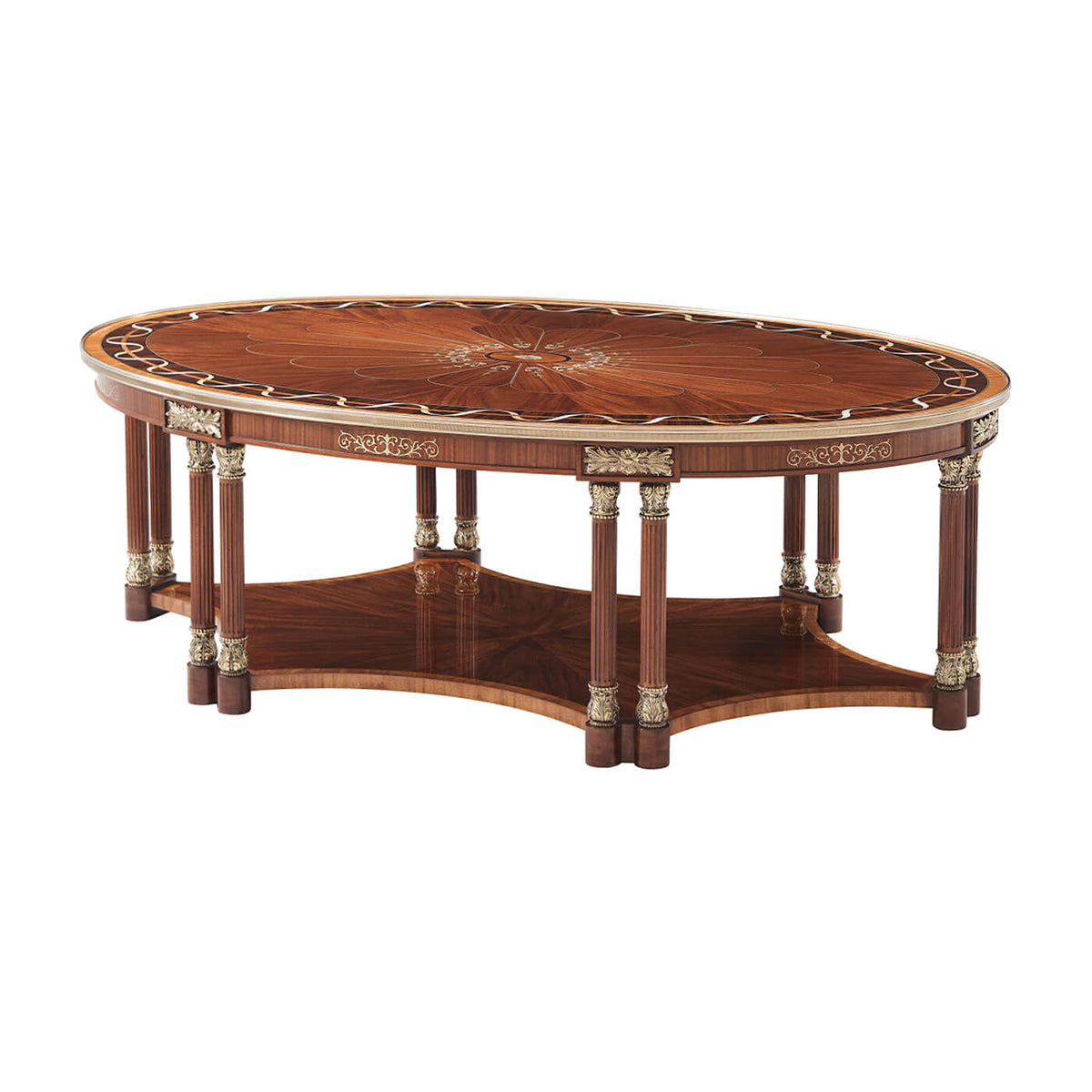Regency Style Oval Coffee Table - English Georgian America