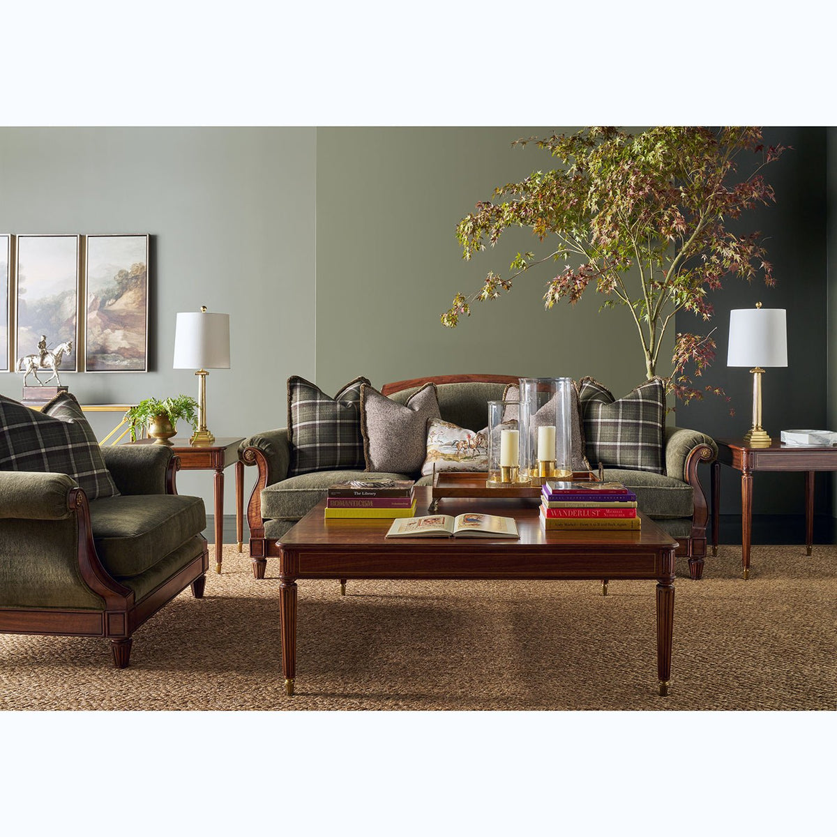 Regency Style Square Coffee Table - English Georgian America