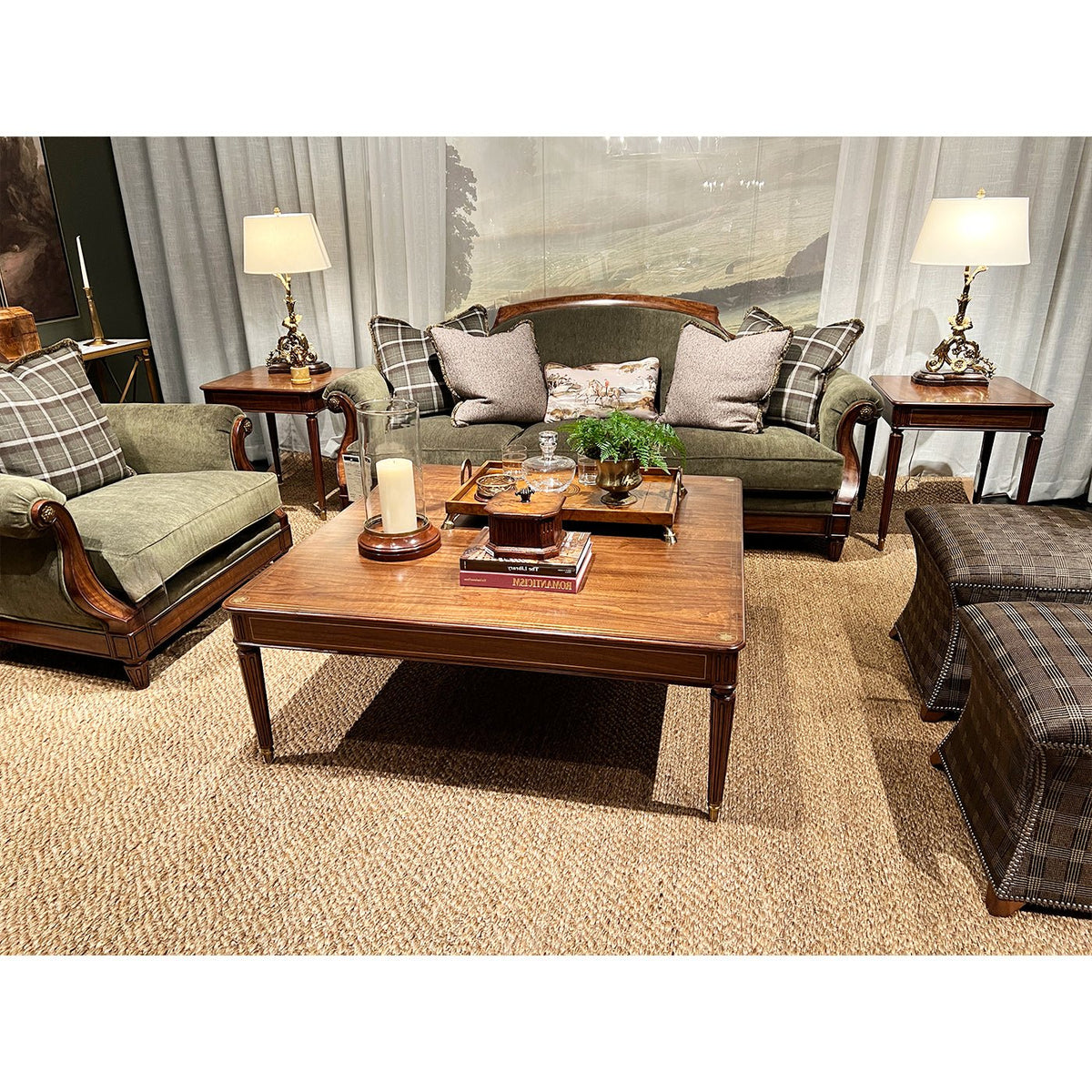 Regency Style Square Coffee Table - English Georgian America