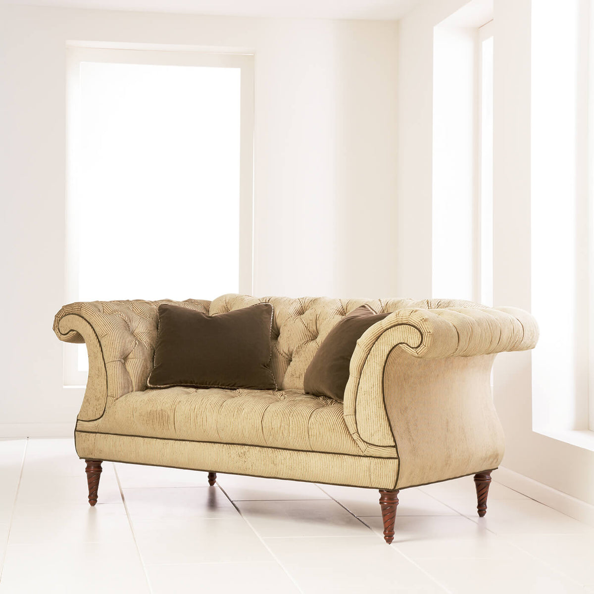 Regency Style Tufted Lyre Sofa - English Georgian America